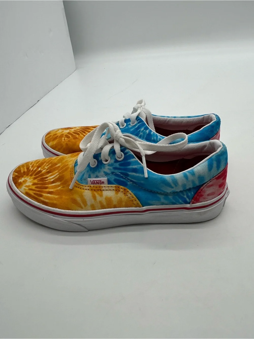 Vans Kids Era Tie-Dye Canvas Sneakers - Blue & Yellow size 4.5 New